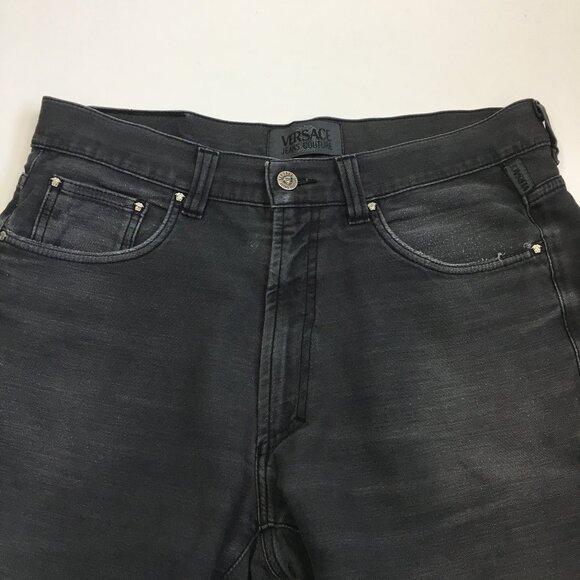 VERSACE Jeans Couture Italy Gray Logo Hardware 5 Pocket Logo Hardware - Picture 4 of 16